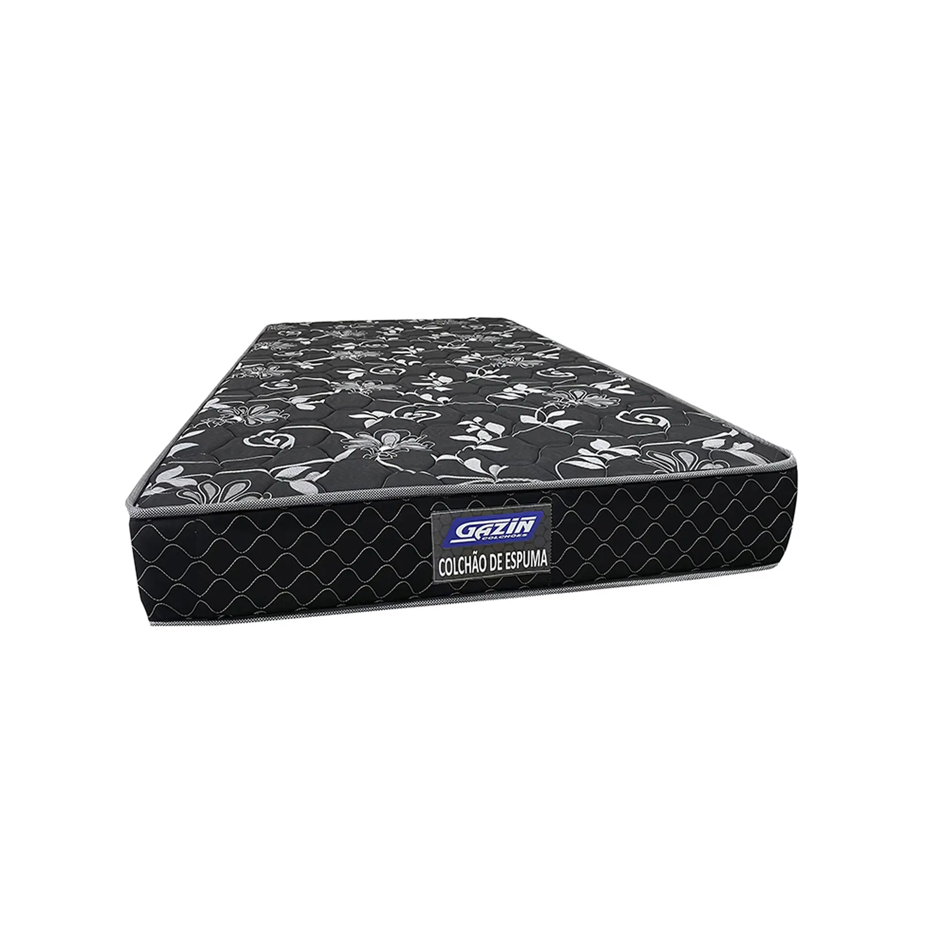 Colchão Solteiro de Espuma D33 Gazin Dunas 78x188 Double Face - Preto