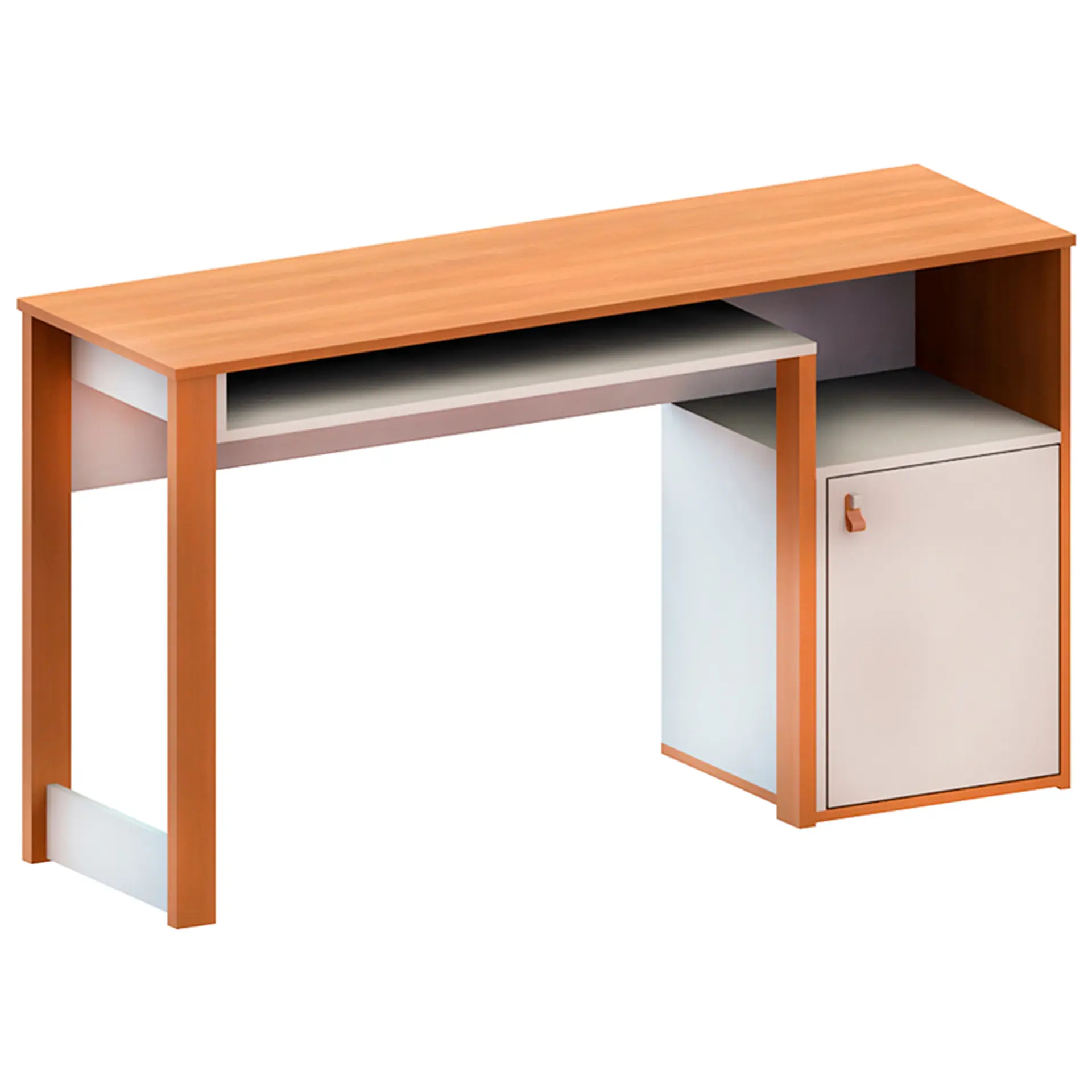 Escrivaninha 1 porta 1 nicho MDP Versa Home Telasul - Freijo/Branco