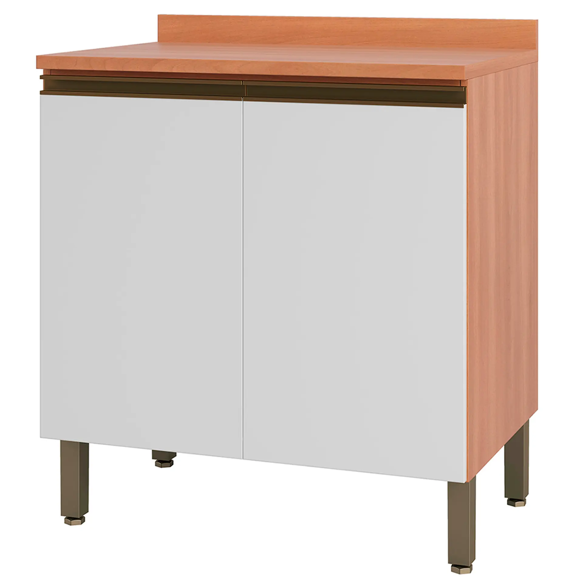 Balcão com Tampo 2 Portas em MDP 80cm Macadâmia Telasul - Freijo/Branco