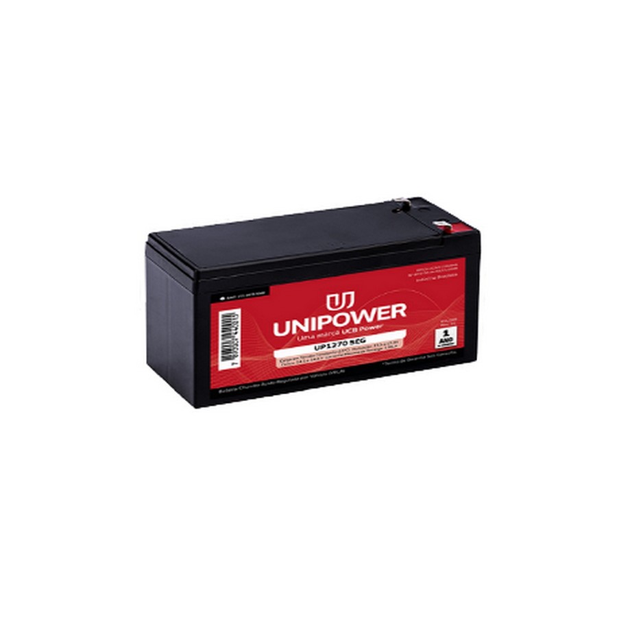 Bateria Selada para Alarmes e Nobreaks 7Ah 12V Unipower UP1270SEG 101216