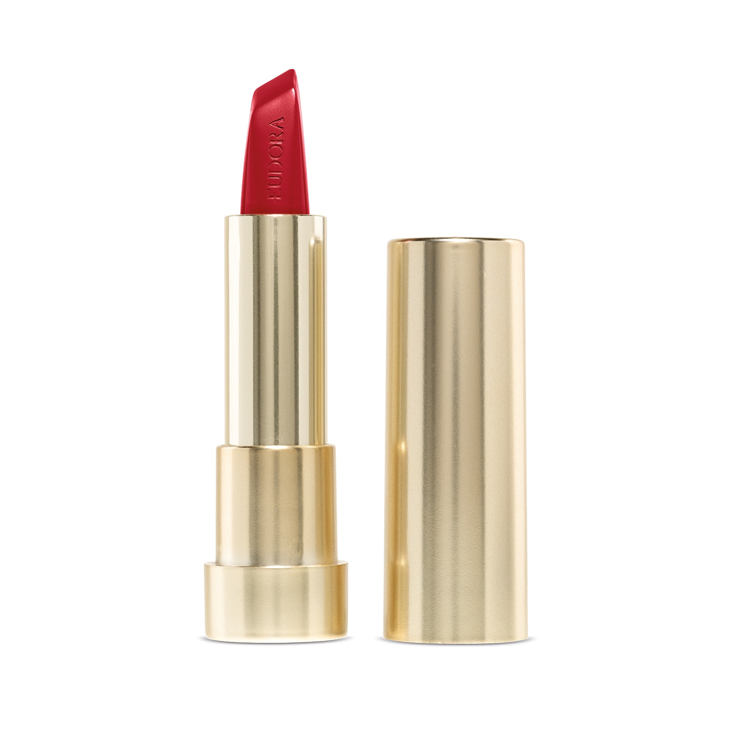 Combo Sofisticada e Envolvente: Batom Vermelho 3,4g + Case Dourado