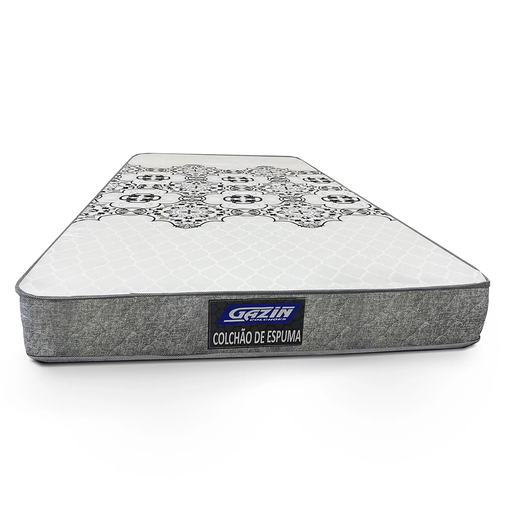 Colchão Solteiro de Espuma D20 Gazin Dunas 78x188 Double Face - Cinza