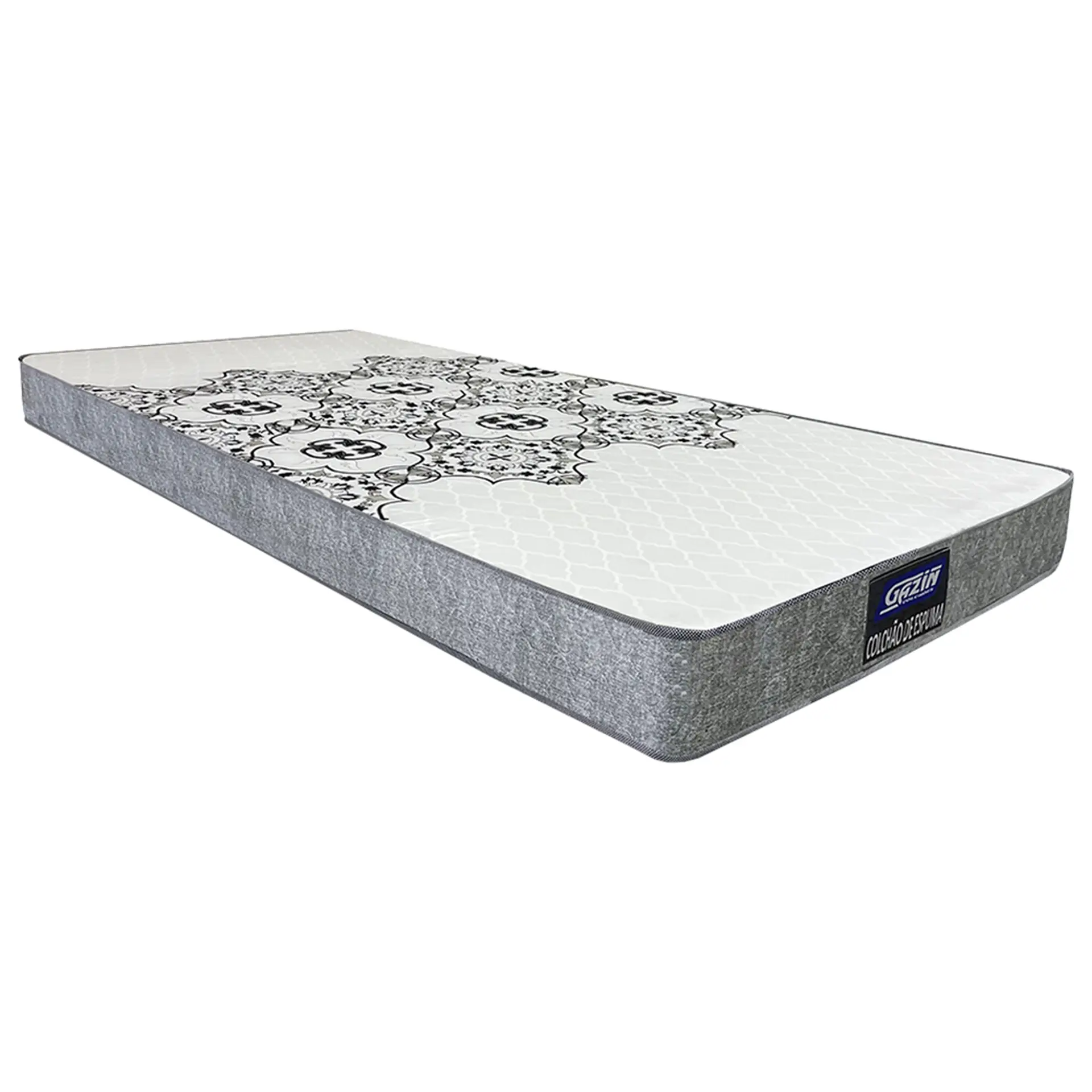 Colchão Solteiro de Espuma D20 Gazin Dunas 78x188 Double Face - Cinza