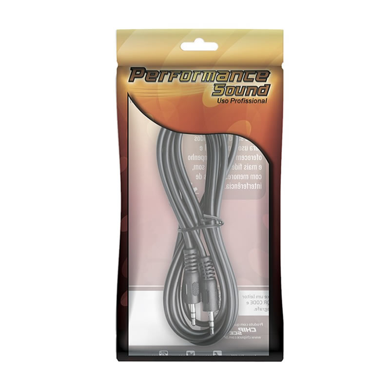Cabo P2 Performance Sound P2 Macho P2 Macho Estéreo 1,8m Preto 0181111