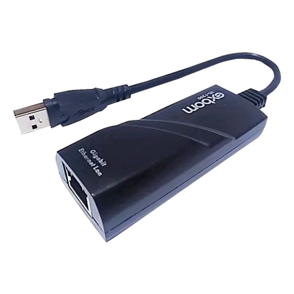 Adaptador USB 3.0 A-Macho - Rede RJ45 10/100/1000 Exbom - UL-1200 - 4167