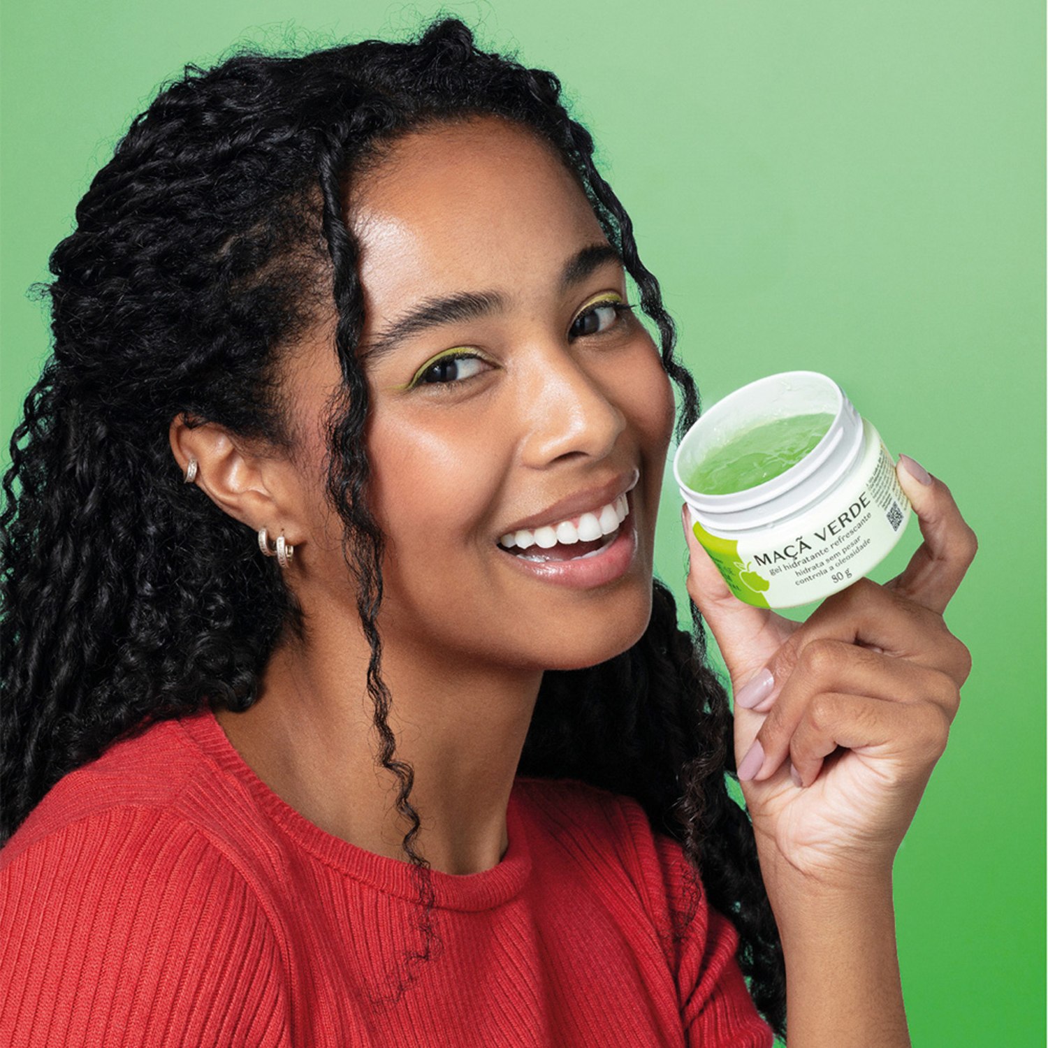 Gel Hidratante Refrescante Facial Cuide-se Bem Feira Maçã Verde 80g