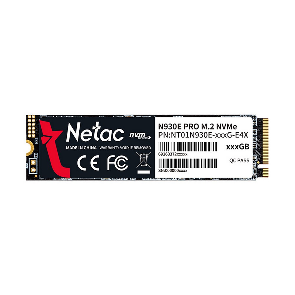 SSD 1TB M2 NVME PCI-e 3x4 2280 Netac NT01N930E001TE4X Leitura 2130Mbps Gravação 1720 Mbps
