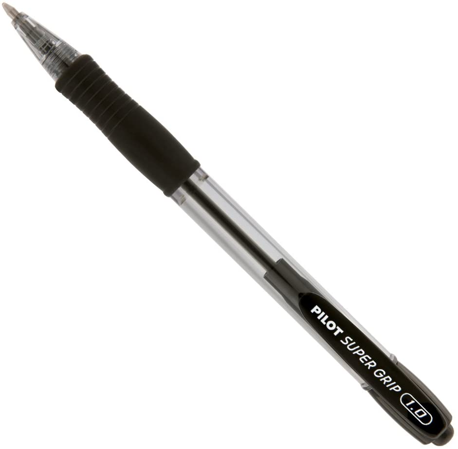Caneta Esferográfica Pilot BPGP-10R-M Super Grip 1.0mm Preta