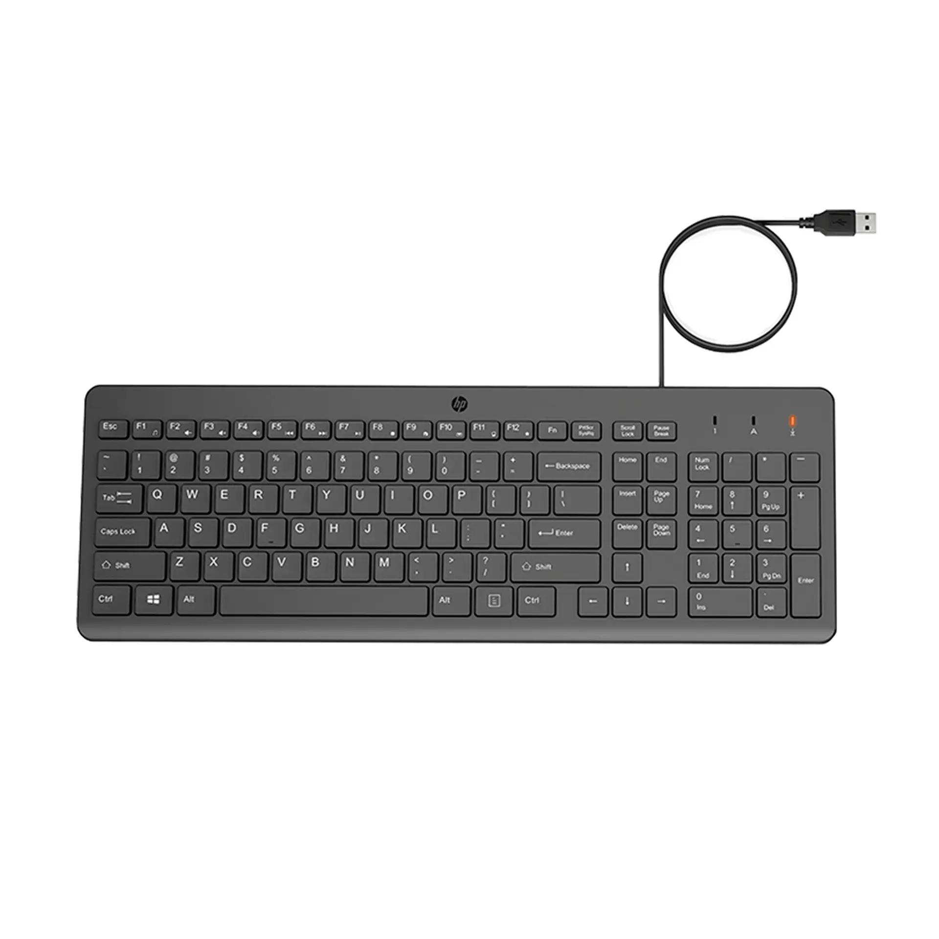 Kit Teclado e Mouse HP 150 LED USB com Fio - Preto - Bivolt
