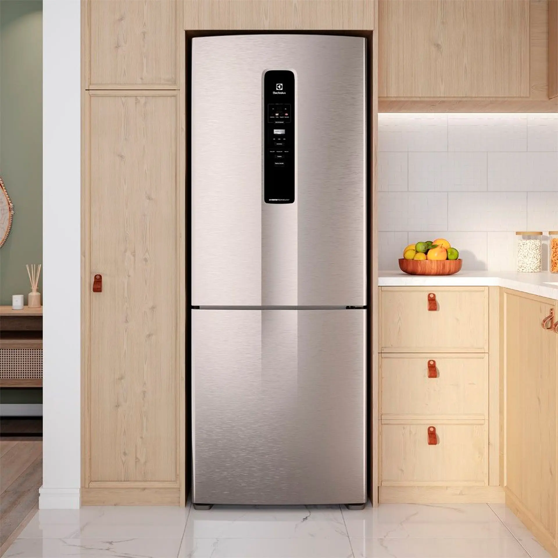Geladeira Electrolux Frost Free 490L Efficient AutoSense Inverse IB7S - Inox - 110 Volts