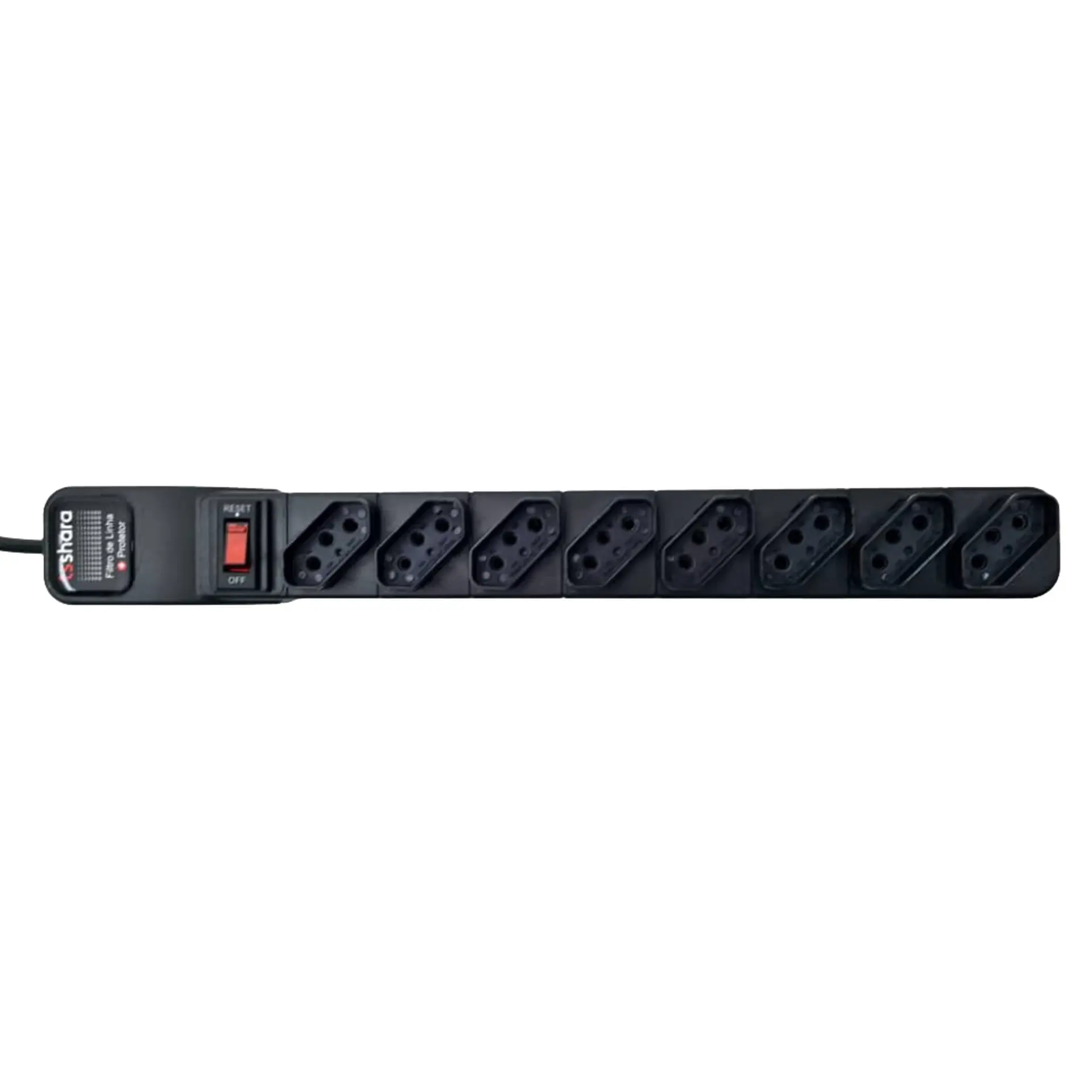 Filtro de Linha 8 Tomadas 1,5m TS Shara 556 - Preto - Bivolt