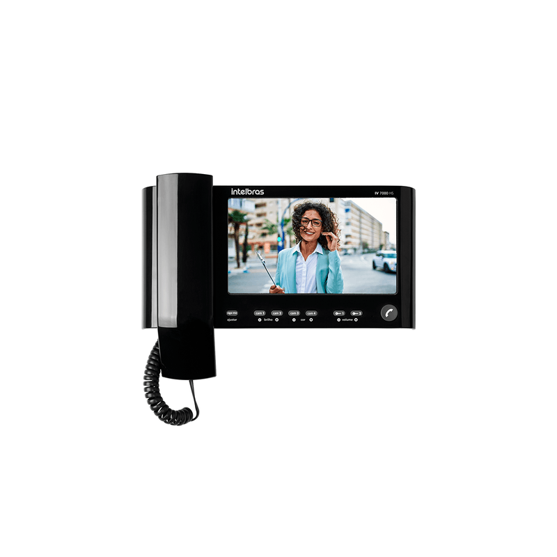 Módulo Interno Vídeo Porteiro IV 7000 HS Preto Intelbras