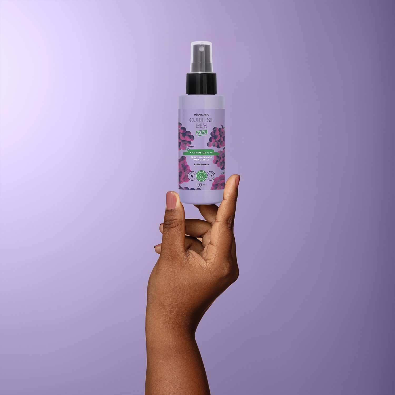 Spray Perfumado Para Cabelos Cuide-se Bem Feira Cachos de Uva 100ml
