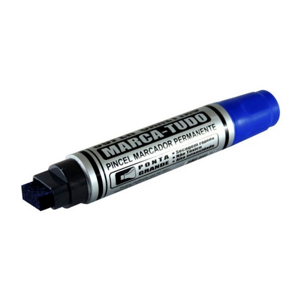 Caneta Marcador Permanente 18,0mm Azul Radex - Caixa com 6 Unidades - 2879