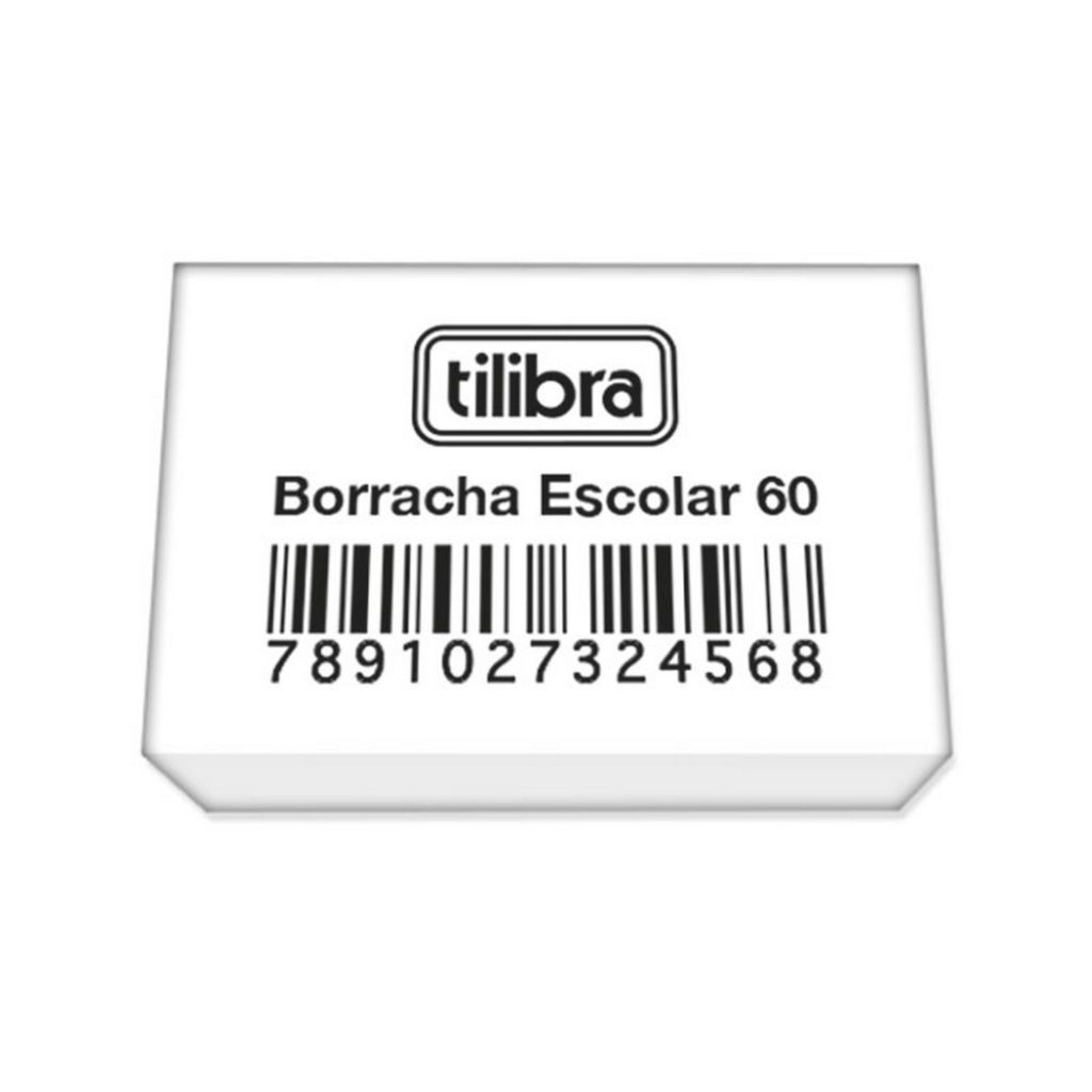 Borracha Branca N° 60 Caixa com 60 Unidades - Tilibra - 324566