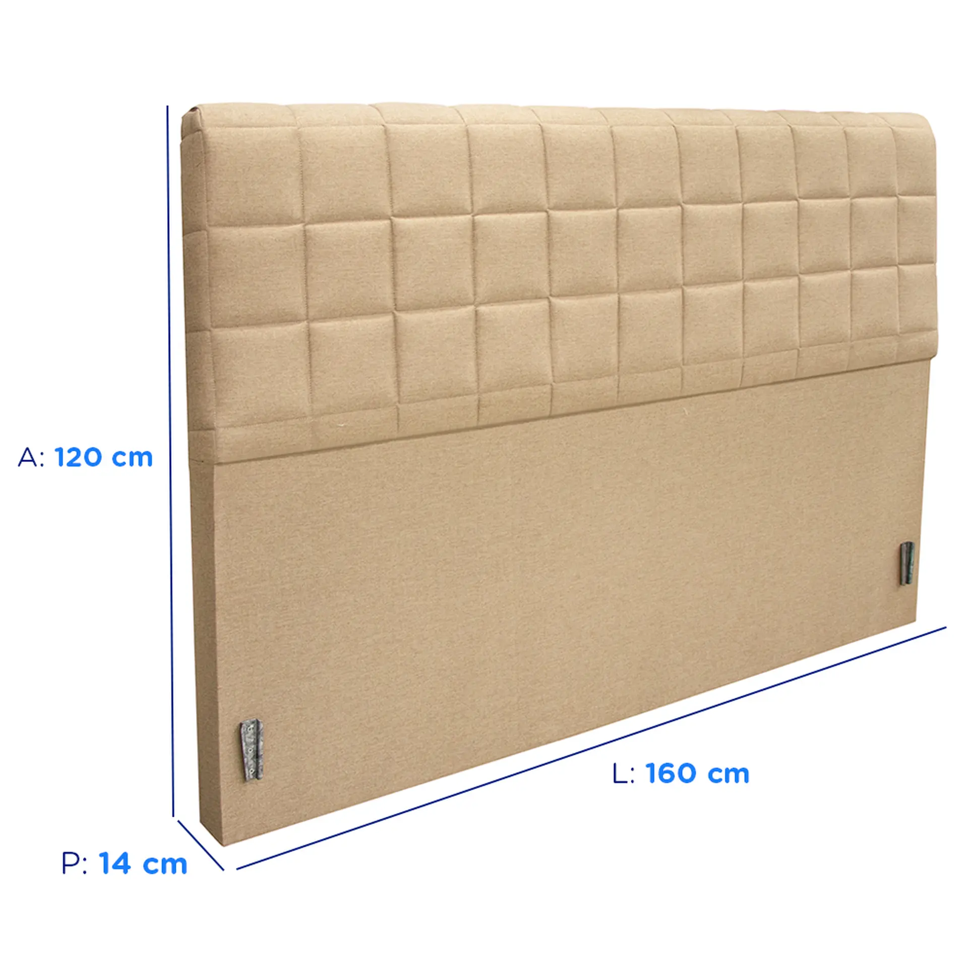 Cabeceira Queen Size 160cm Suede Roma Gazin - Areia