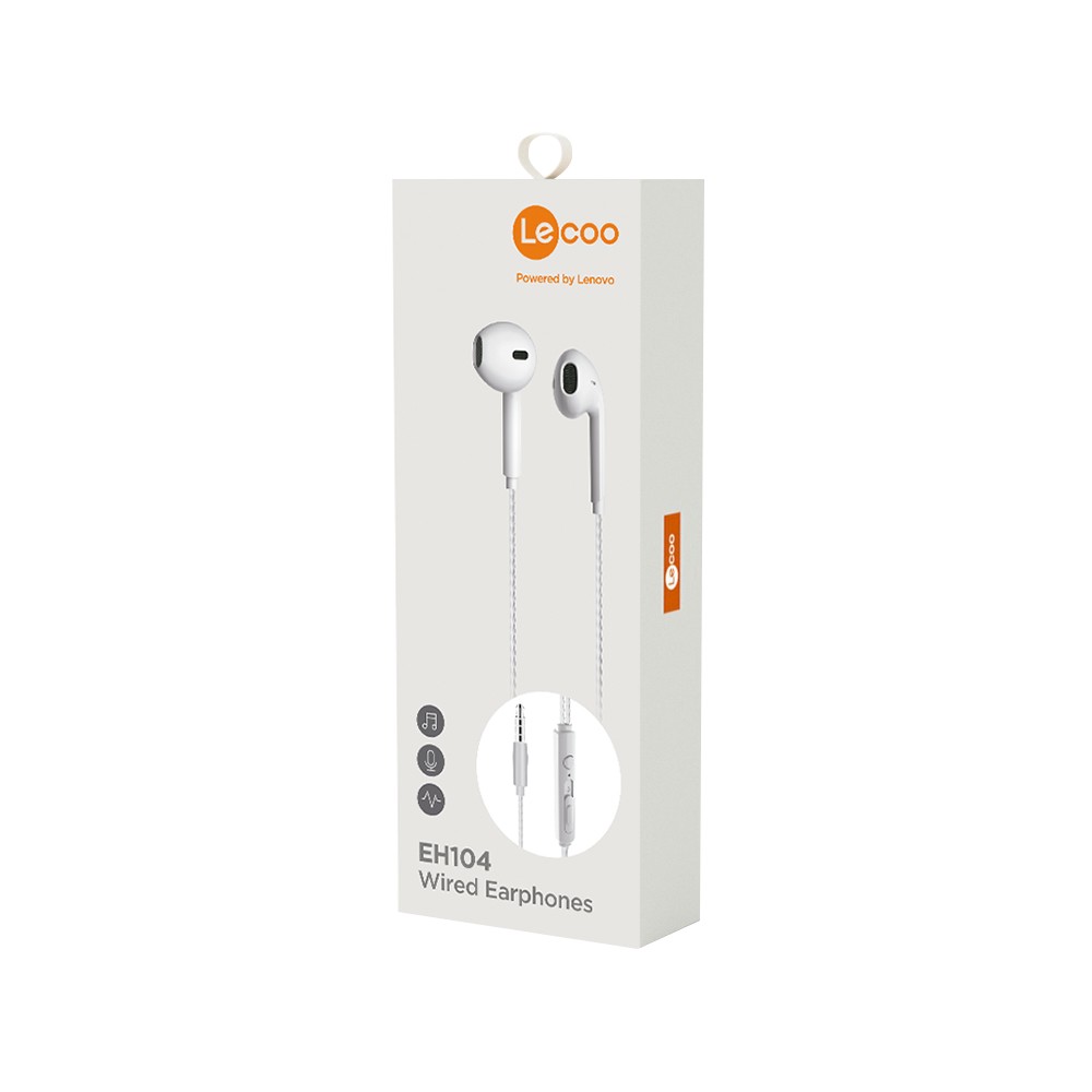 Fone de Ouvido Intra-Auricular com Microfone Plug P2 Branco Lecoo EH104WH
