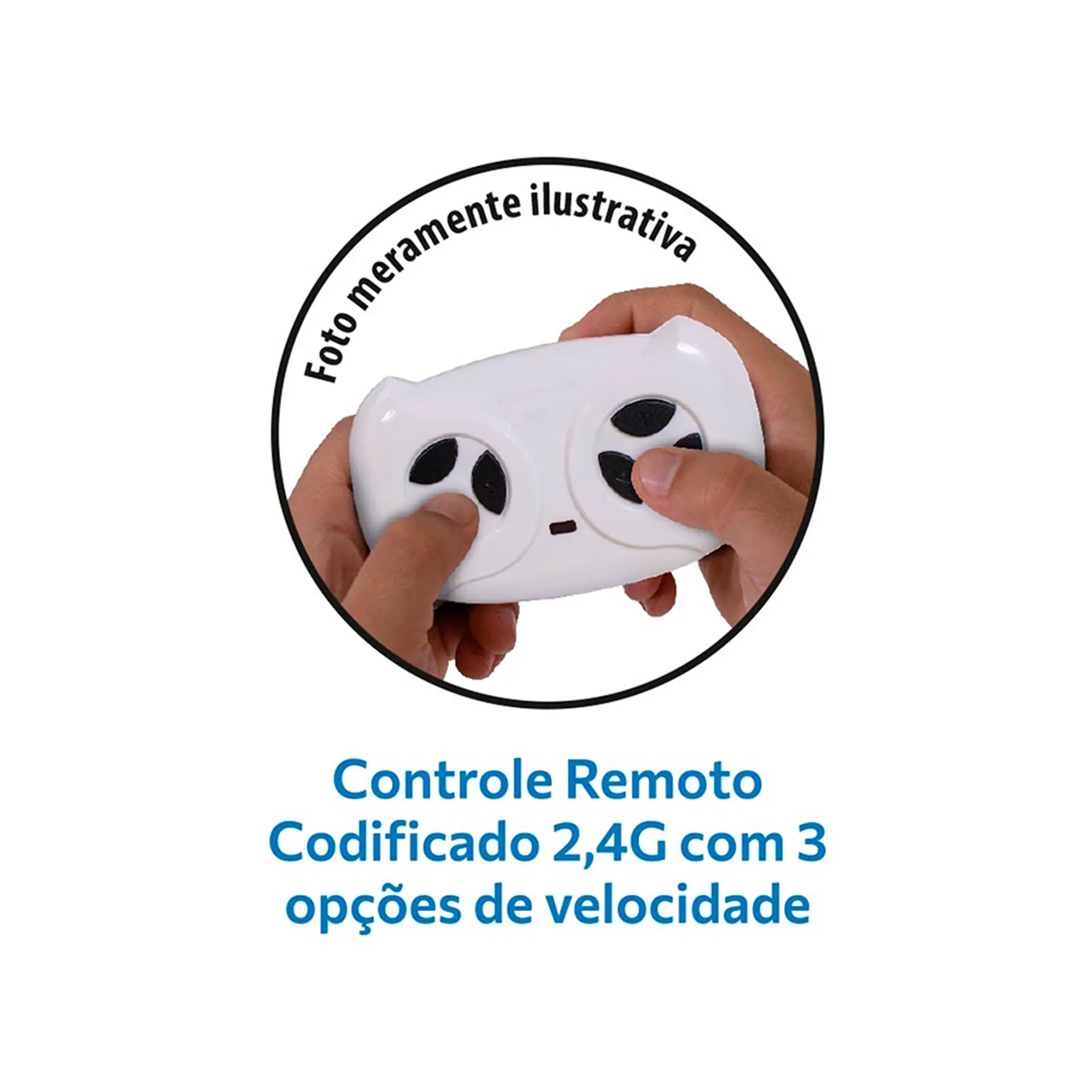 Quadriciclo Elétrico Infantil com Farol e Controle Remoto Bandeirante - Preto - 12 Volts