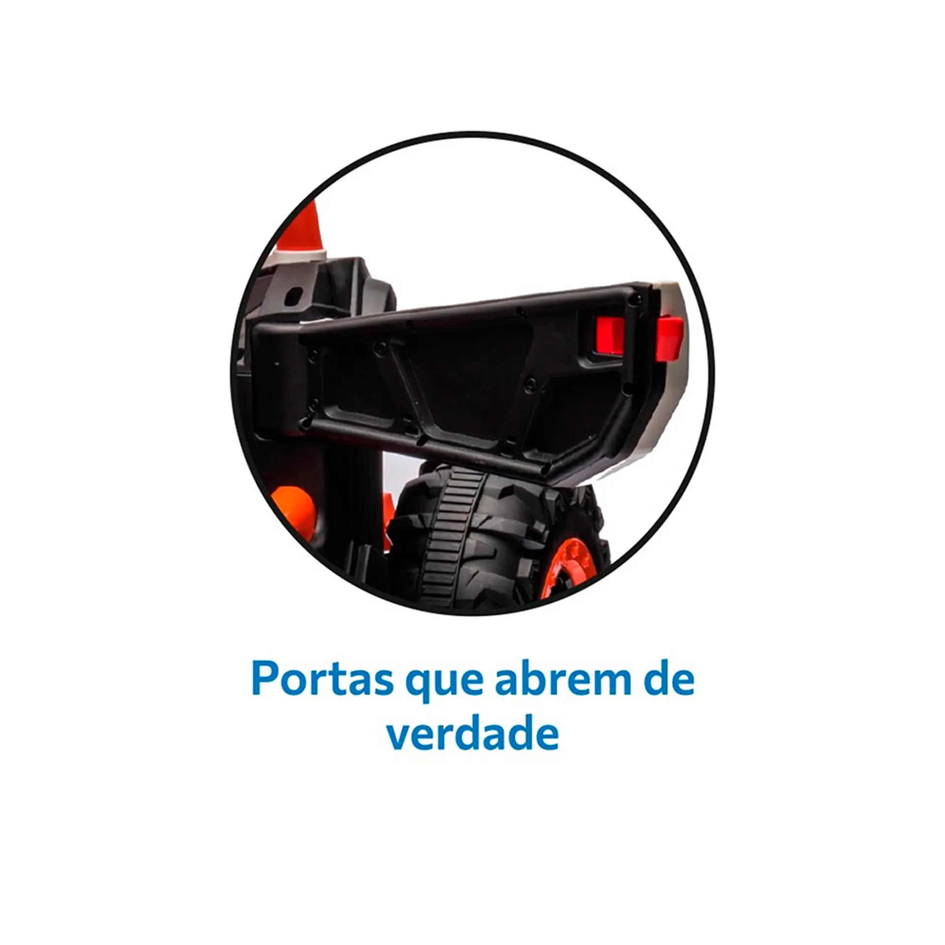 Quadriciclo Elétrico Infantil com Farol e Controle Remoto Bandeirante - Preto - 12 Volts