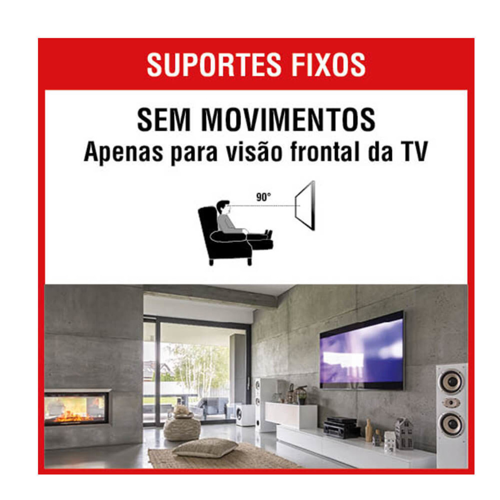Suporte Fixo para TV 32 a 55 Polegadas Brasforma - SBRP404