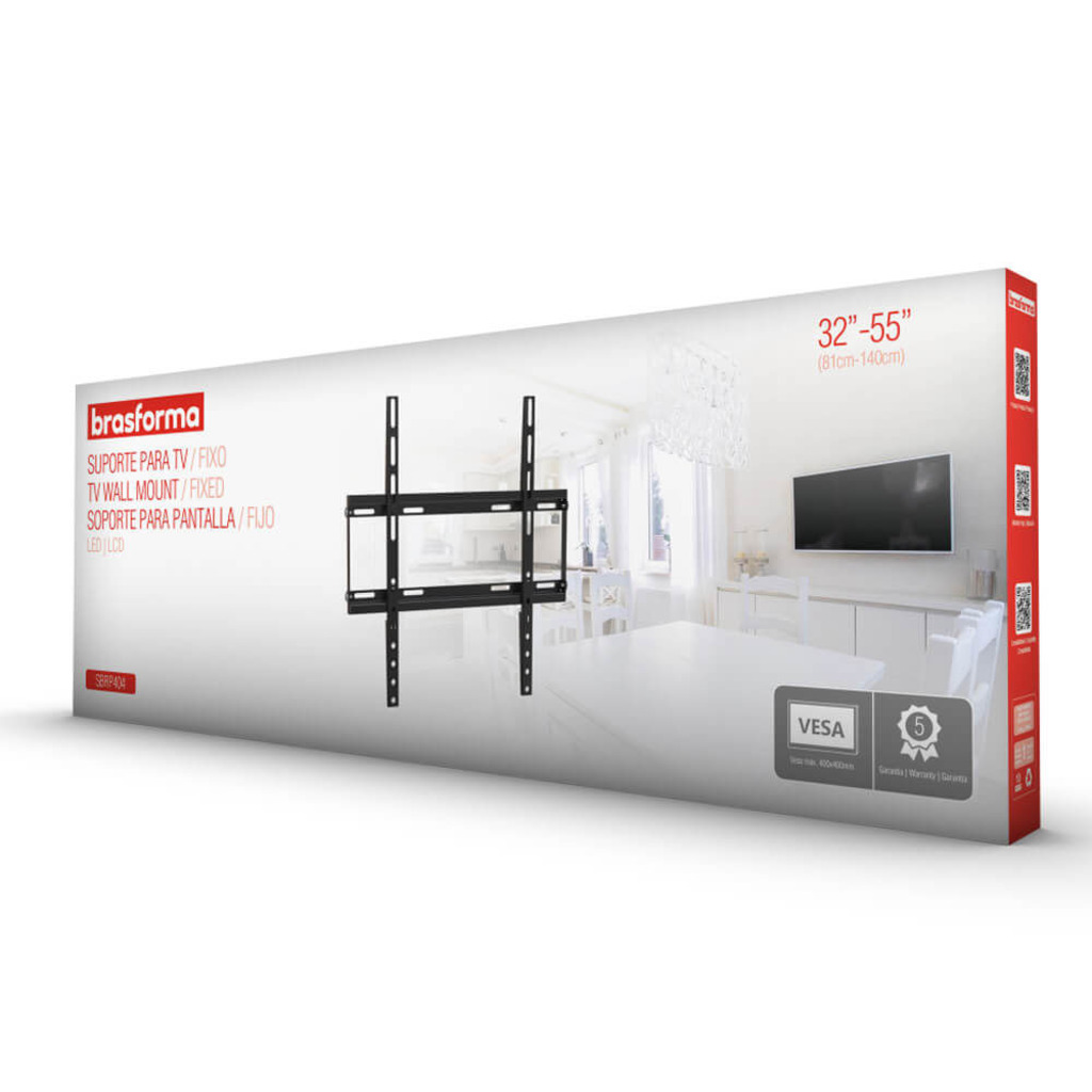 Suporte Fixo para TV 32 a 55 Polegadas Brasforma - SBRP404