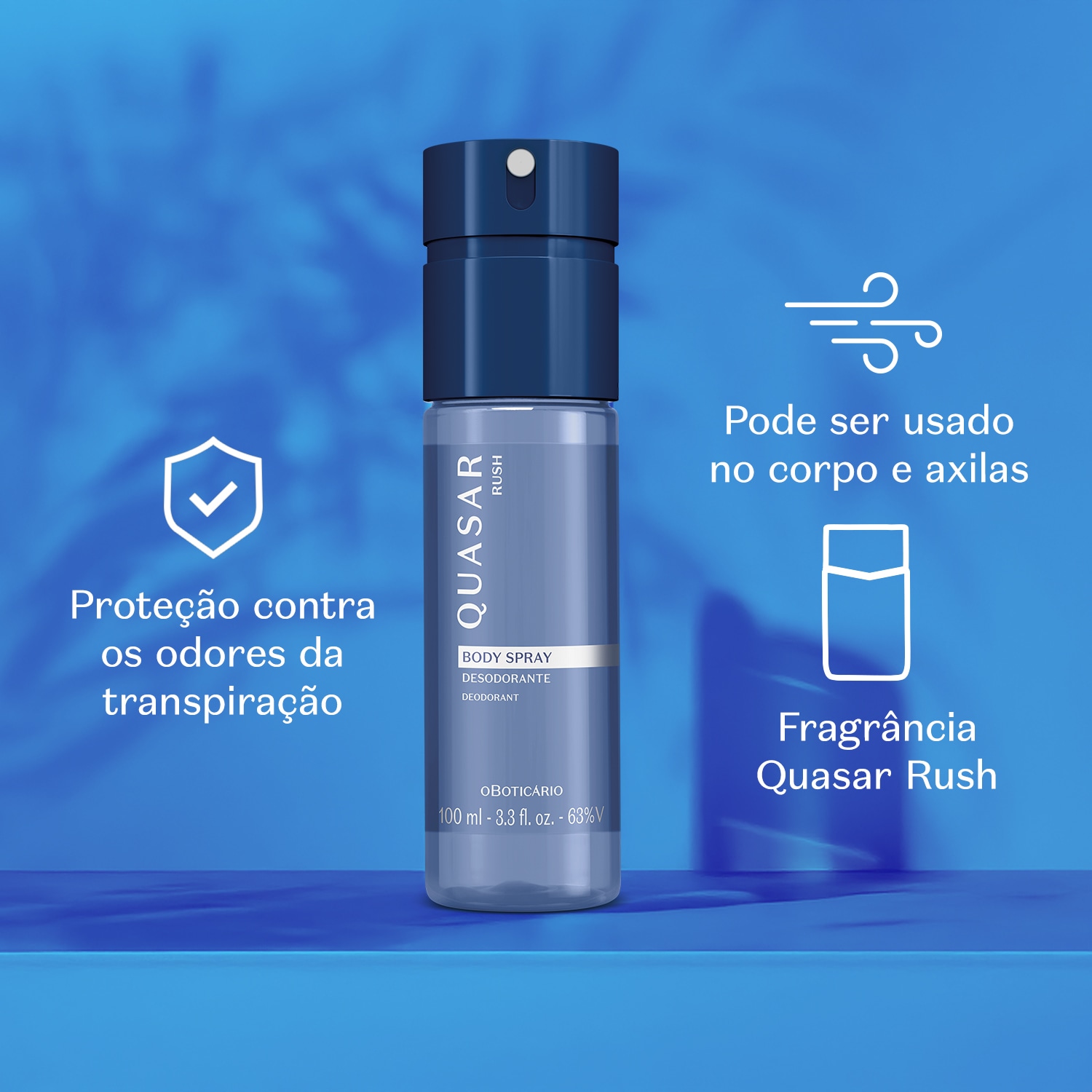 Body Desodorante Spray Quasar Rush 100ml
