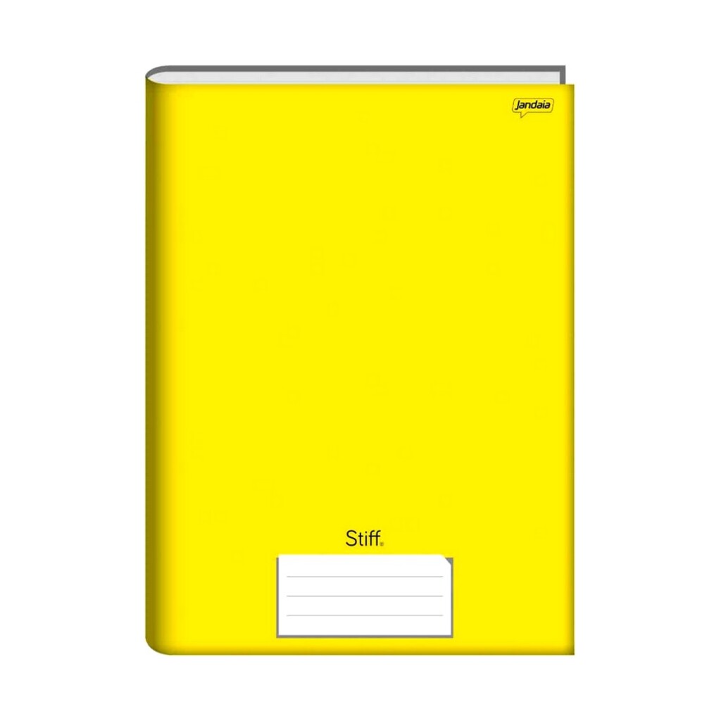 Caderno Brochura Capa Dura Costurado 48 Fls 140x200 Stiff Amarelo Unitário Jandaia 004955