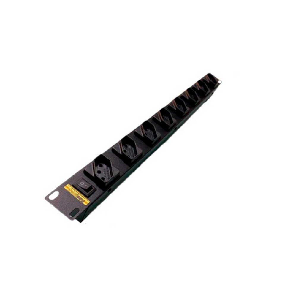 Régua para Rack 19" com 8 Tomadas 10A com Cabo de 1,0 Metro Preto Fasgold - FS-561
