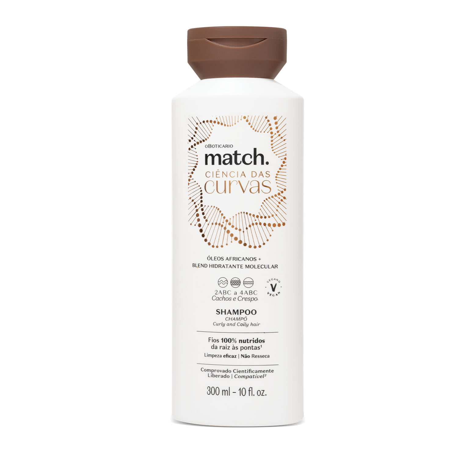 Combo Match Ciência das Curvas: Shampoo 300ml + Sérum Revitalizador Para o Couro Cabeludo 50ml