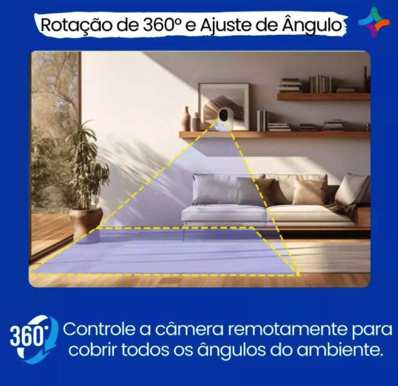 Câmera Wi-Fi Full HD Interna Inteligente Giratória Ekaza EKGDT4117