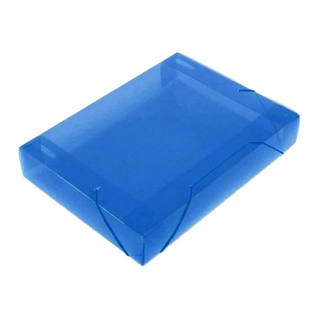 Pasta Aba Elástico 335 x 250mm Lombo 5,5cm Azul Solft Polibras - Pacote com 10 Unidades - 160709