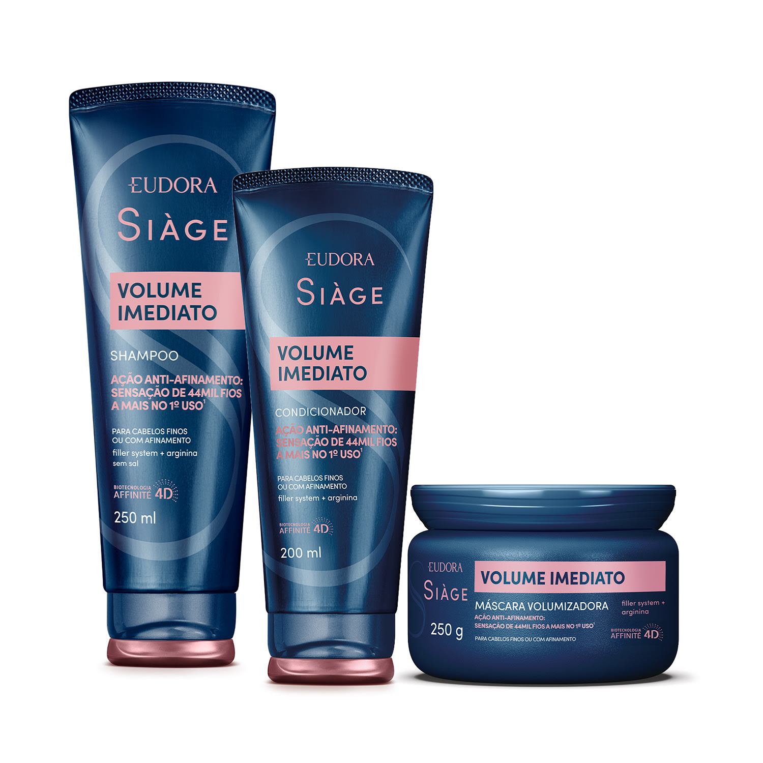 Combo Siàge Volume Imediato: Shampoo 250ml + Condicionador 200ml + Máscara Capilar 250g