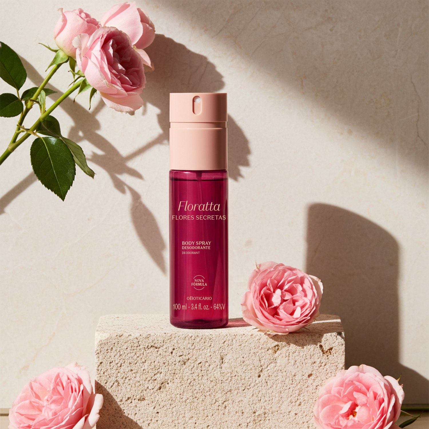 Body Spray Desodorante Floratta Flores Secretas 100ml
