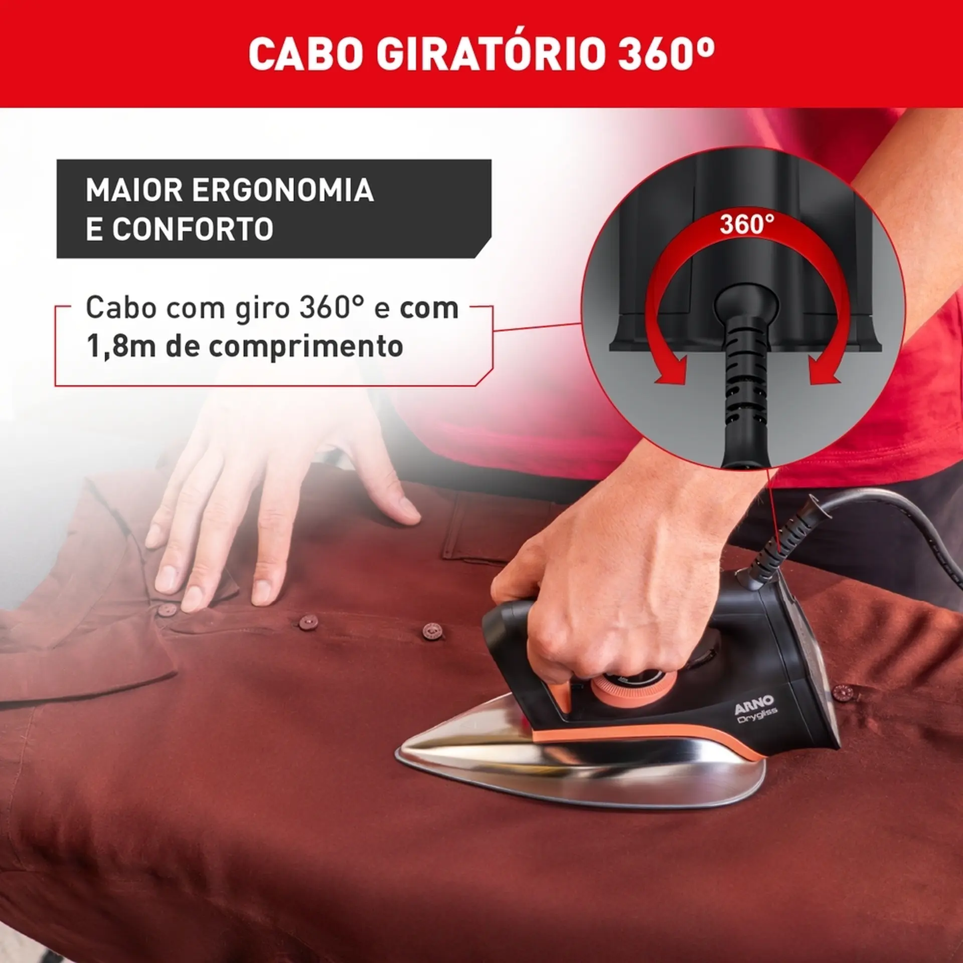 Ferro de Passar a Seco Arno Drygliss FS31 1200W - 110 Volts