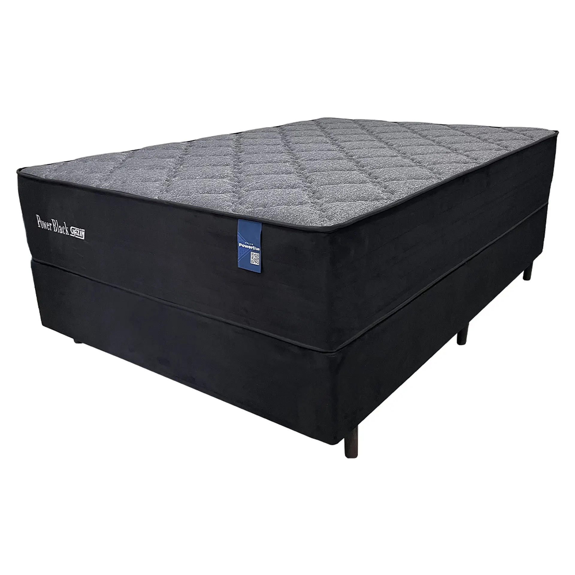 Colchão Cama Box Gazin Molas PowerBlue Casal Power Black 138x188 - Preto