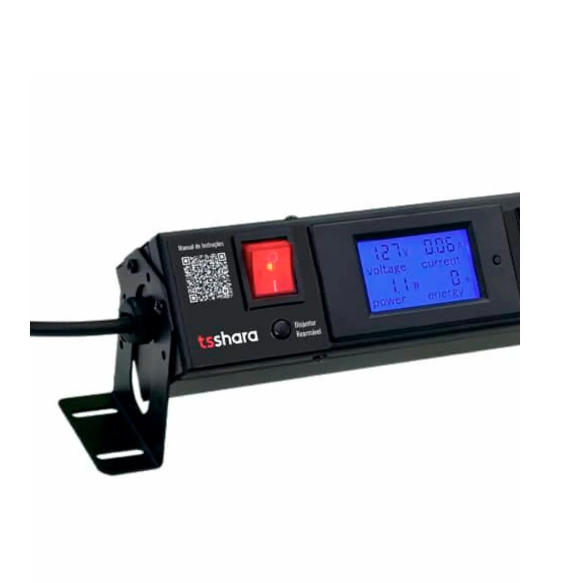 Filtro de linha + Protetor Smart TS Shara 8 Tomadas 10A - Preto - Bivolt