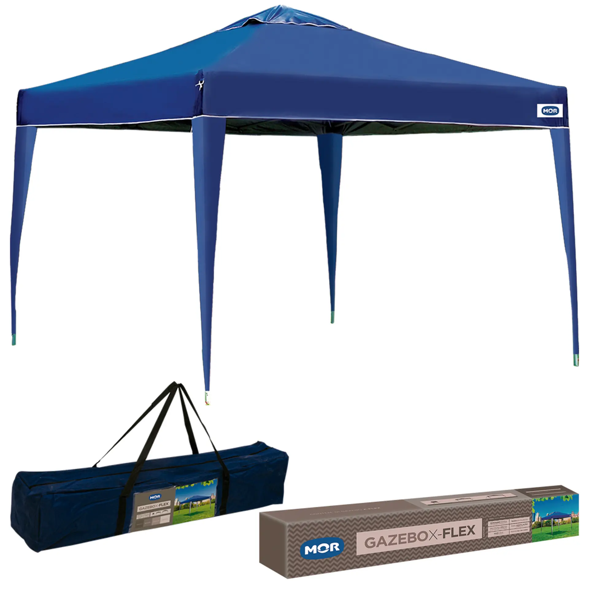 Tenda Gazebo Mor Flex Poliéster 300cm x 300cm com Bolsa