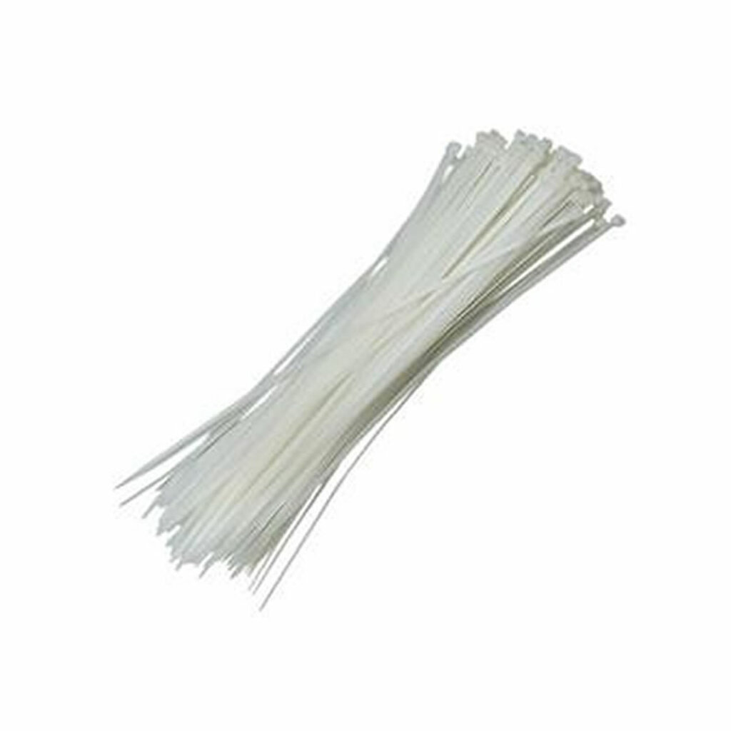 Abraçadeira Plástica Enerbras 3,5 x 300mm Branco A35-E300 - Pacote com 100 Unidades