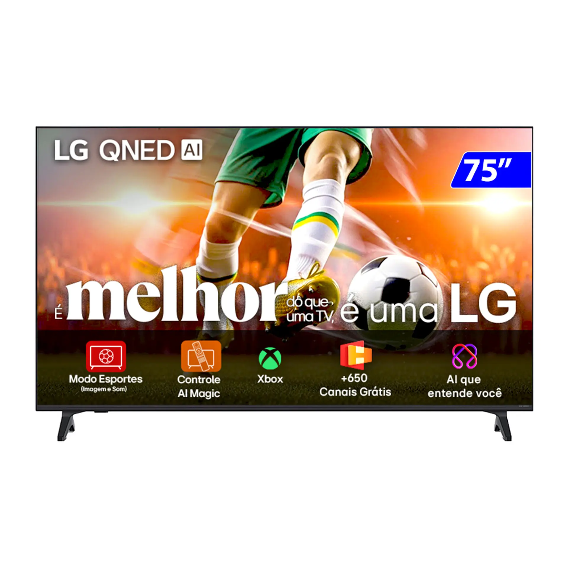 Smart TV LG QNED 75" 4K Wi-Fi WebOS 25 Google Cast 75QNED70ASA