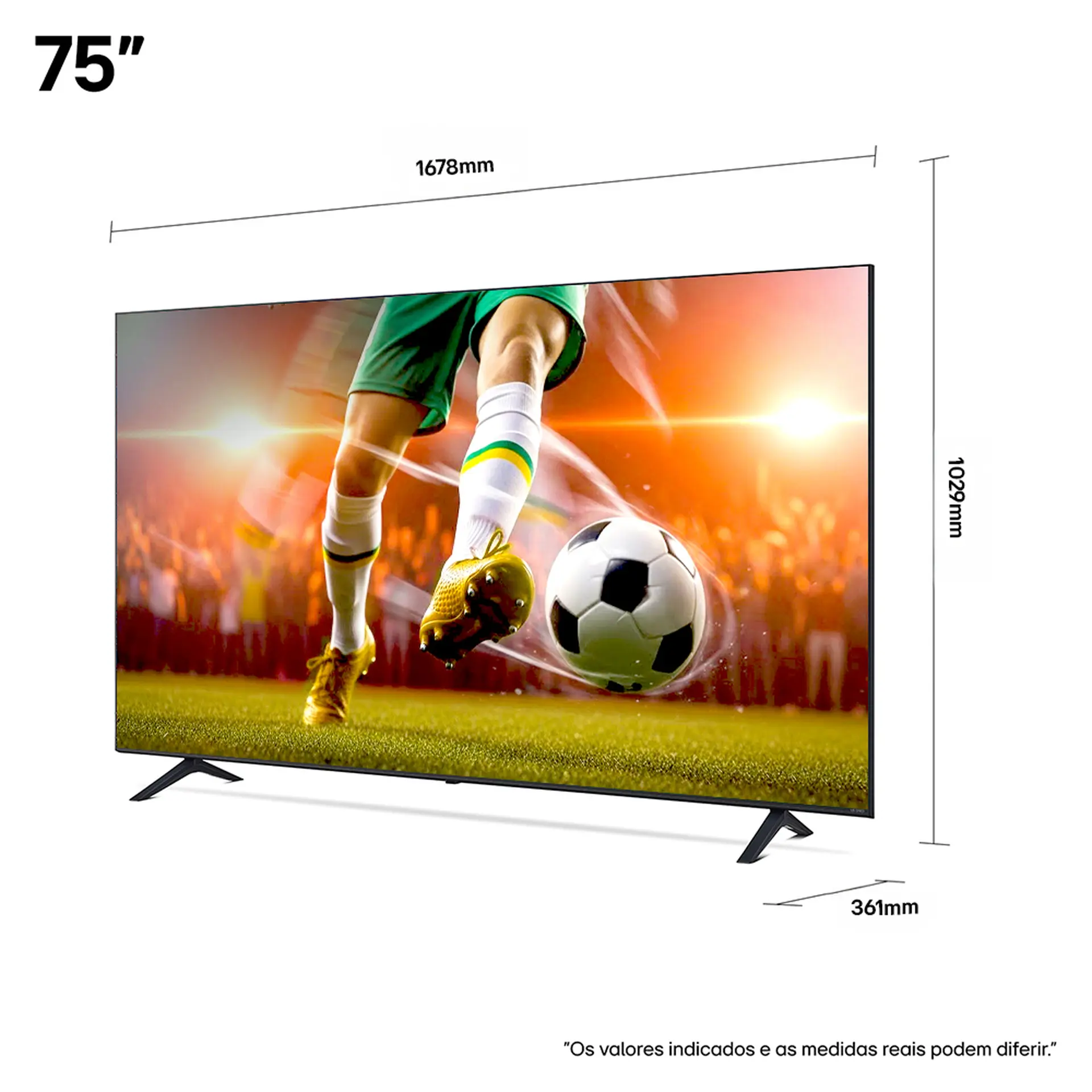Smart TV LG QNED 75" 4K Wi-Fi WebOS 25 Google Cast 75QNED70ASA