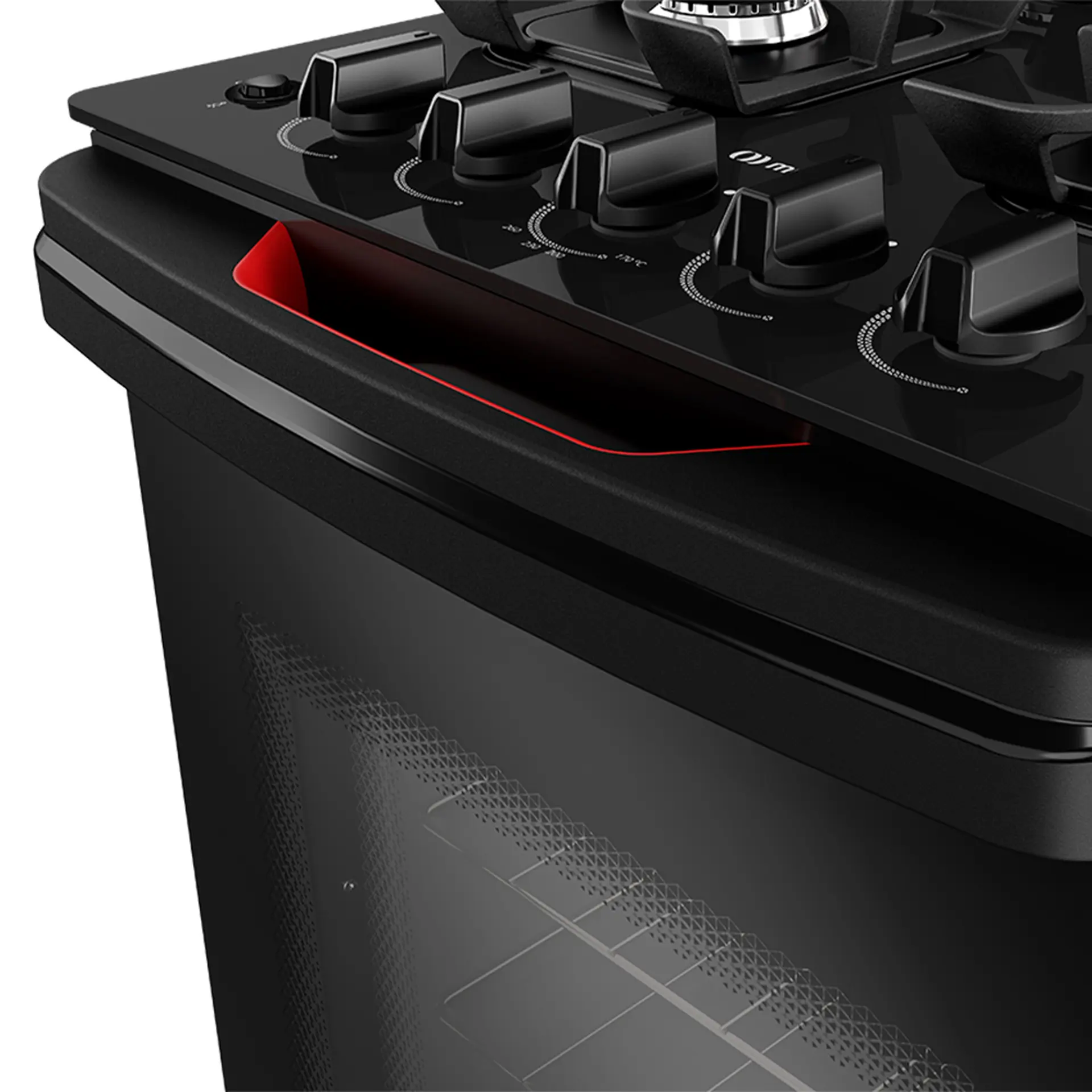 Fogão Mueller MFV4BF 4 Bocas Automático Mesa de Vidro Forno Total Clean - Preto - Bivolt