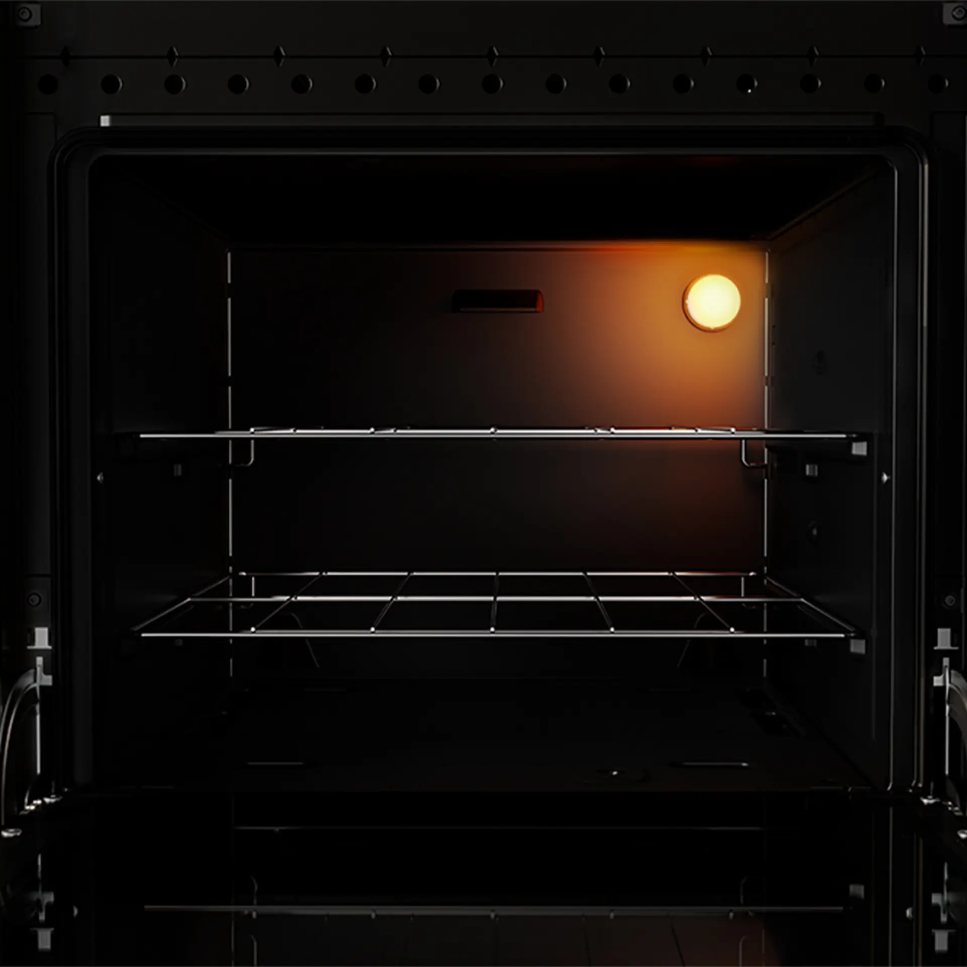 Fogão Mueller MFV4BF 4 Bocas Automático Mesa de Vidro Forno Total Clean - Preto - Bivolt