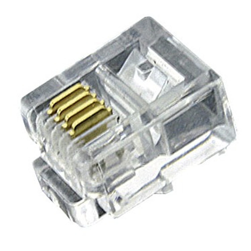 Conector RJ12 4x4 Macho para Telefone Connect Pro Unitário 0620012