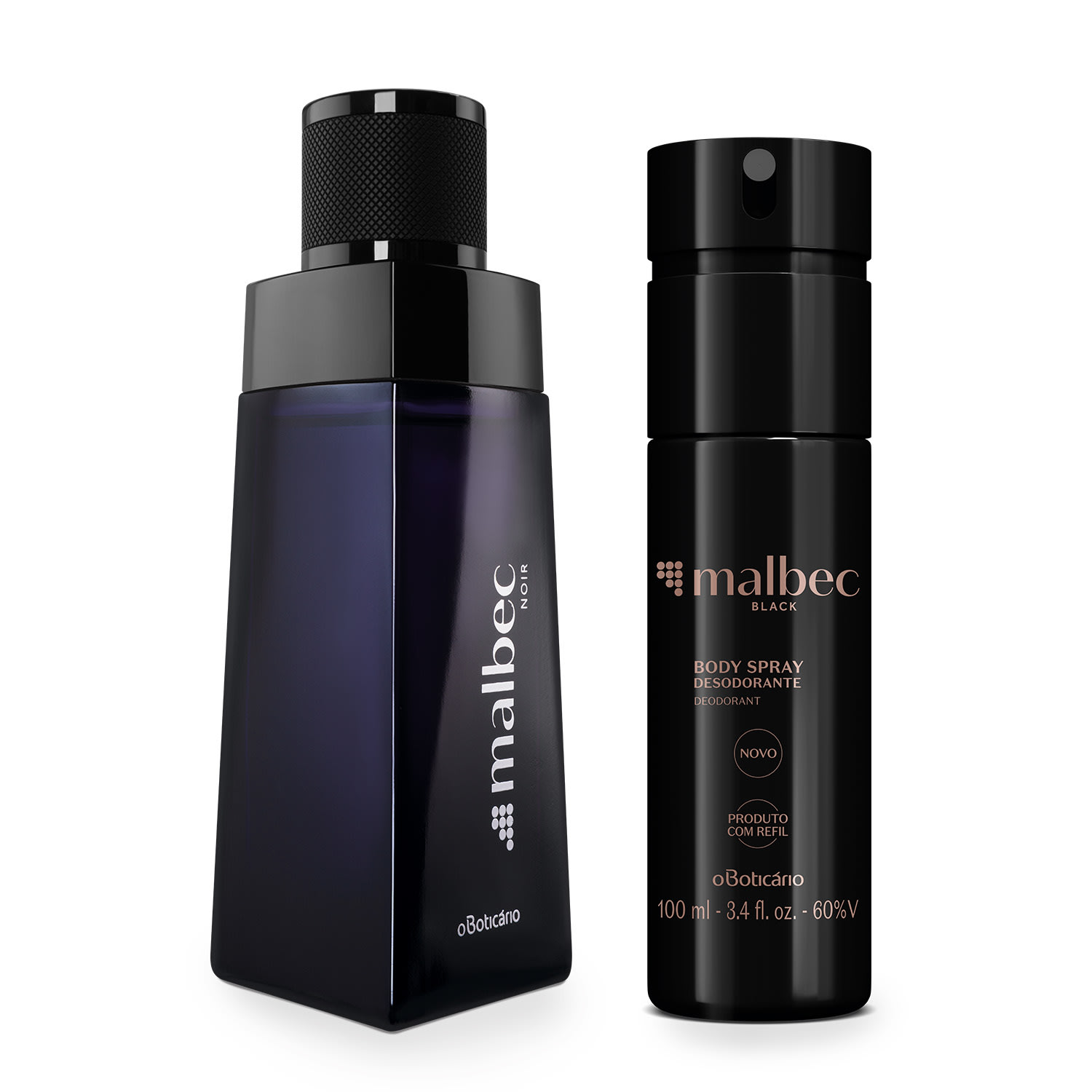 Combo Malbec: Noir Desodorante Colônia 100ml + Desodorante Body Spray Black 100ml