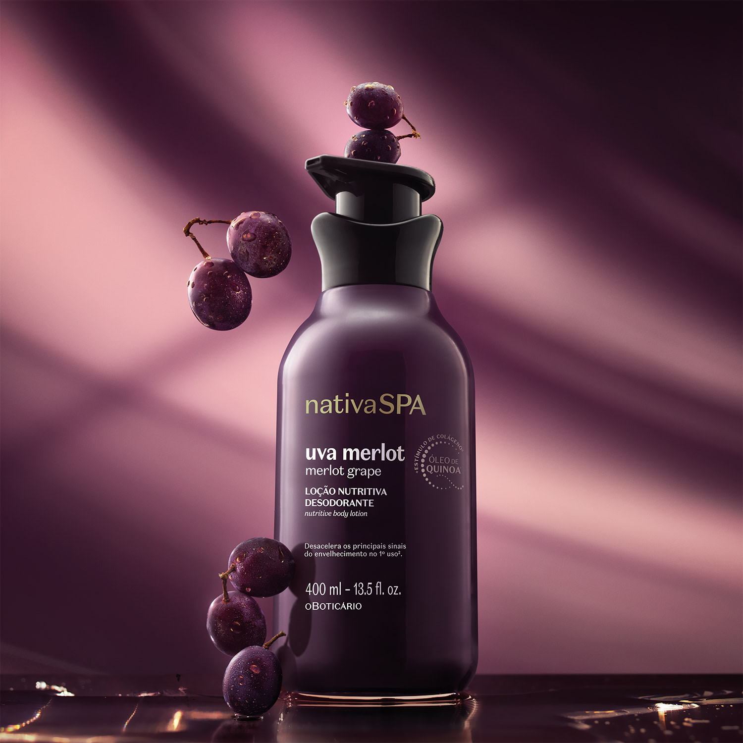 Loção Nutritiva Desodorante Nativa Spa Uva Merlot 400ml