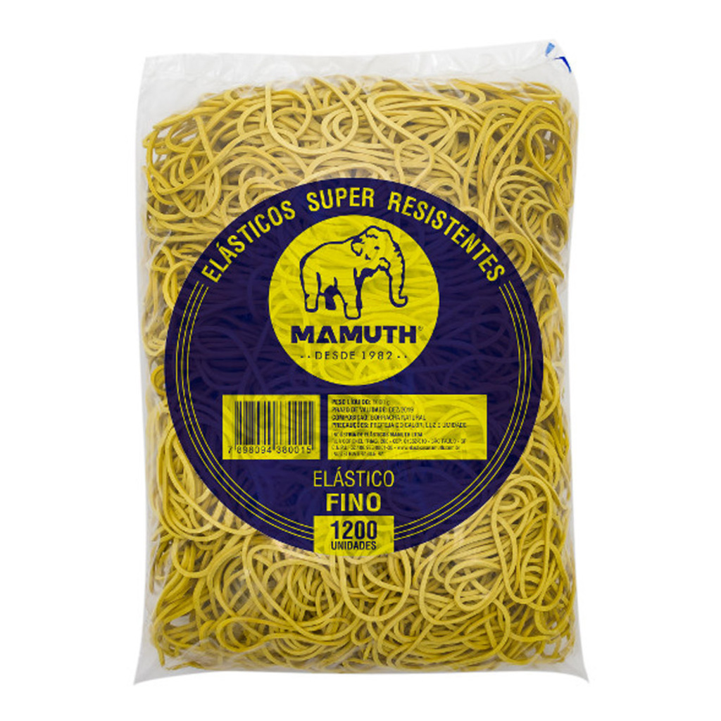 Elástico Amarelo Mamuth 1200 Unidades. - SUAF1000GRS