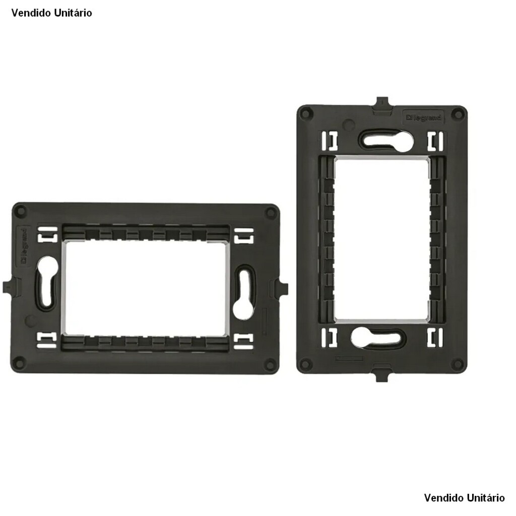 Suporte 4x2 Preto Pial Plus+ I Legrand 612122NT - Unitário
