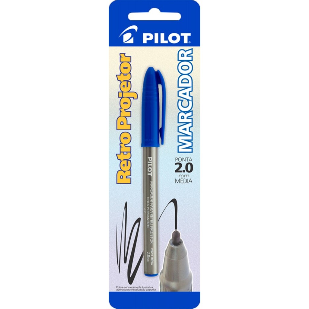 Caneta Retroprojetor 2,0MM Azul Pilot Unitário - 1481508SM024AZ