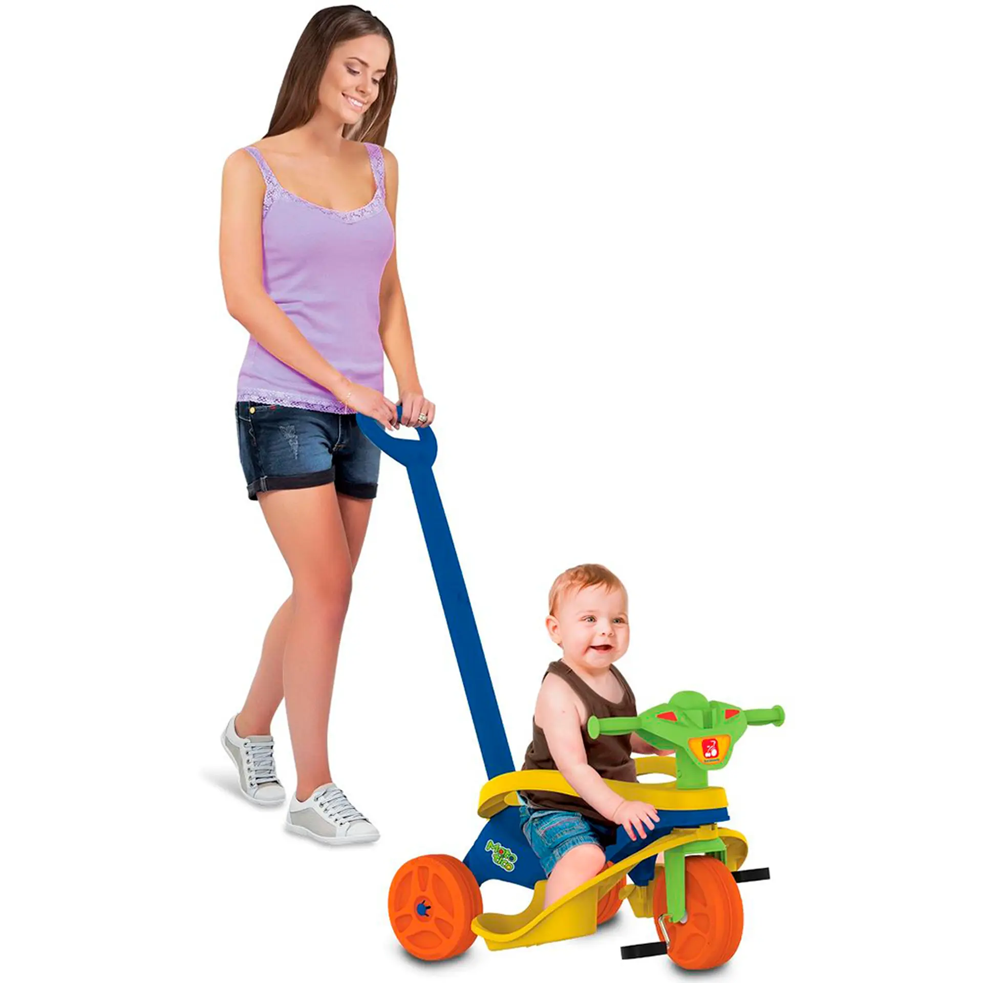 Carro de Passeio a Pedal Infantil 2 em 1 Bandeirante - Azul