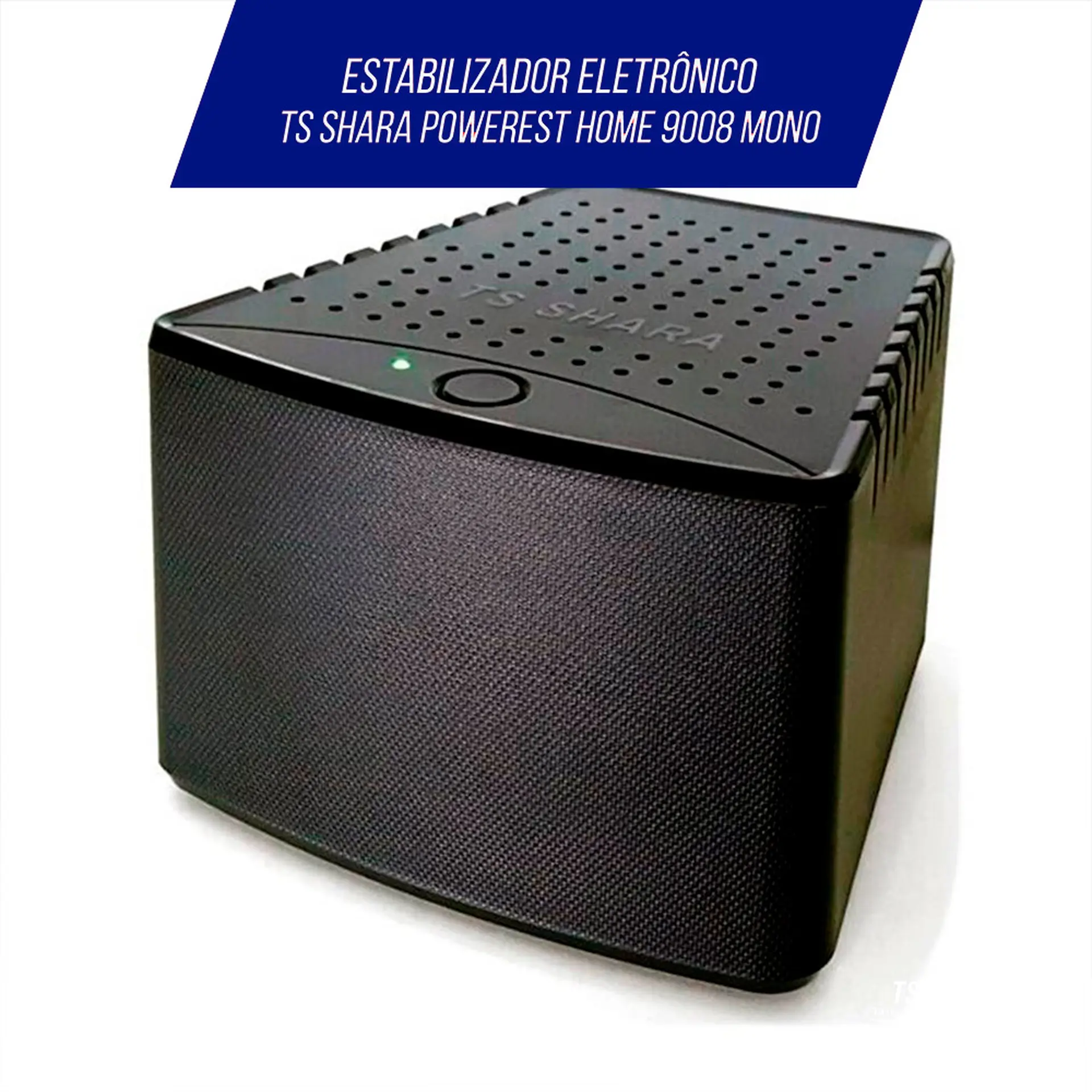 Estabilizador TS Shara Powerest 1500VA 6 Tomadas Filtro de Linha 9008 - Preto - 110 Volts